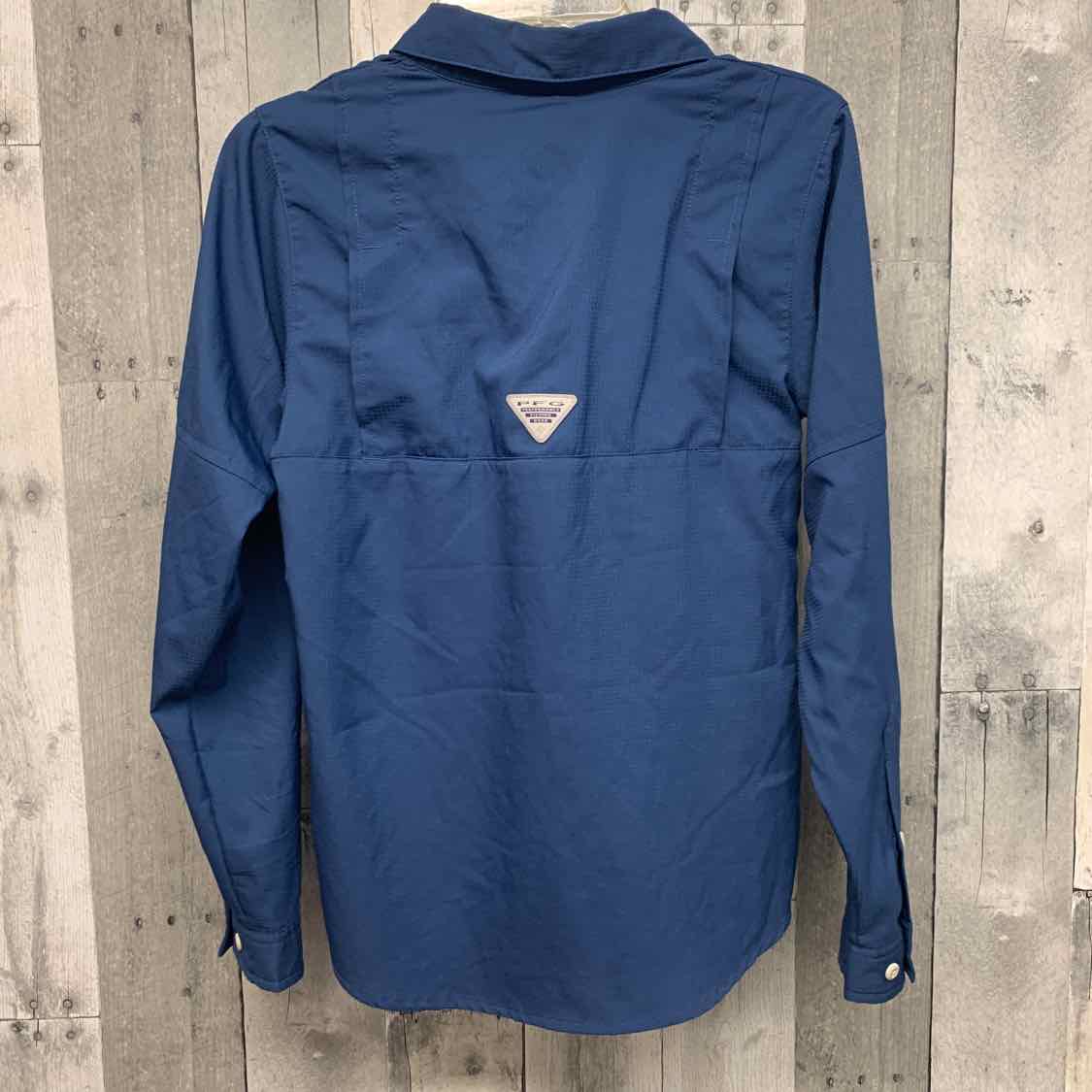 Size 10/12 Navy Columbia Sportswear LS Button Up