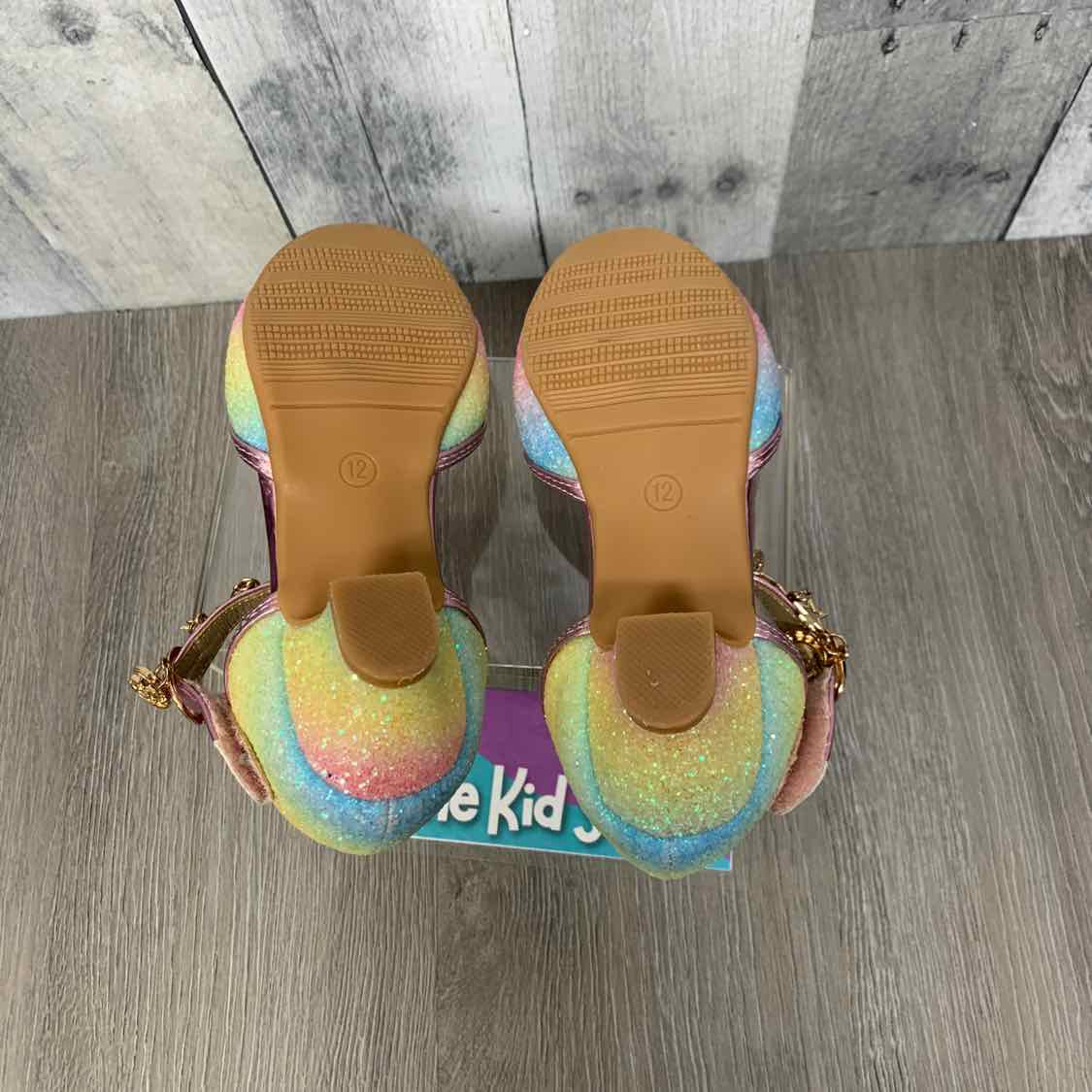 Size 12 Yellow/Pink B Brand Dress Shoes