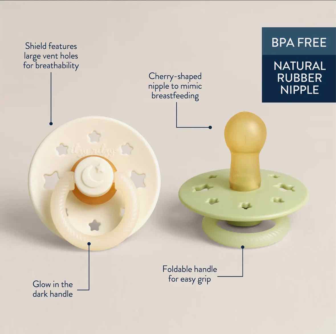 Itzy Ritzy Natural Rubber Pacifier 6-18m - More Options - OodlesCB