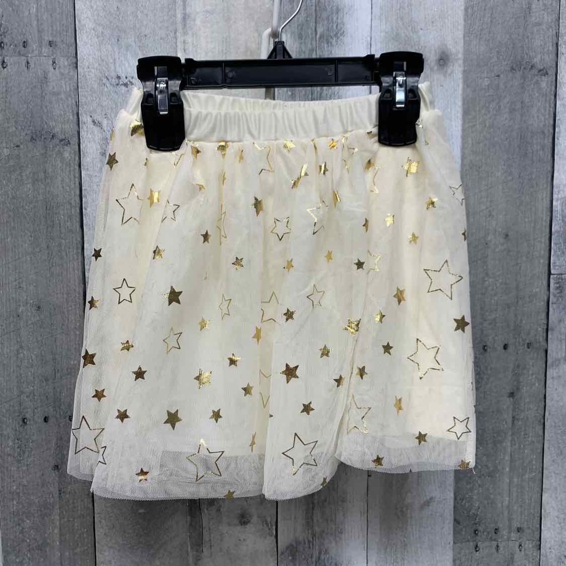 Size 6 White/Gold Holiday Brands Skirt