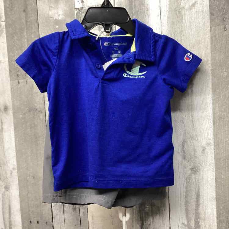 Size 9 Months Blue/Gray Champion Shirt/Shorts