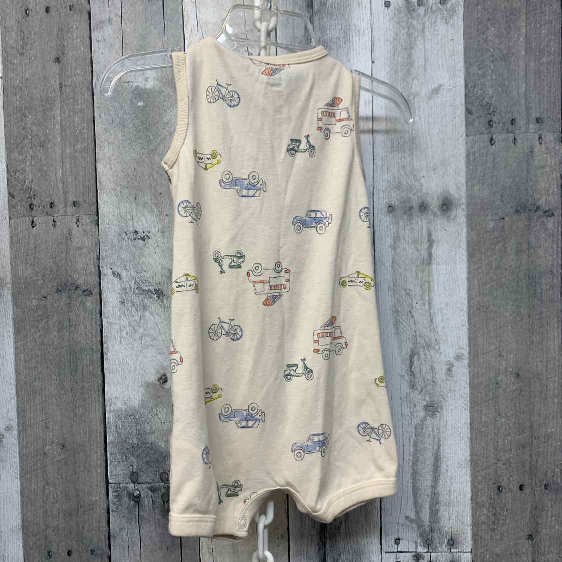 Size 12 Months Tan Print Carter's Romper - OodlesCB