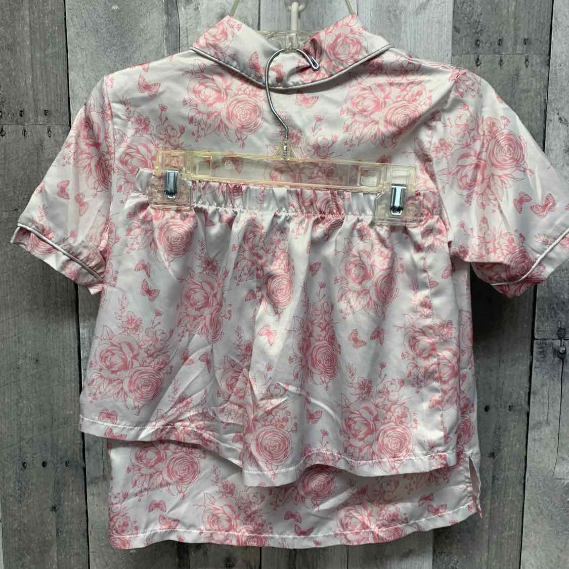 Size 7/8 White/Pink Mid Brand 2pc PJs