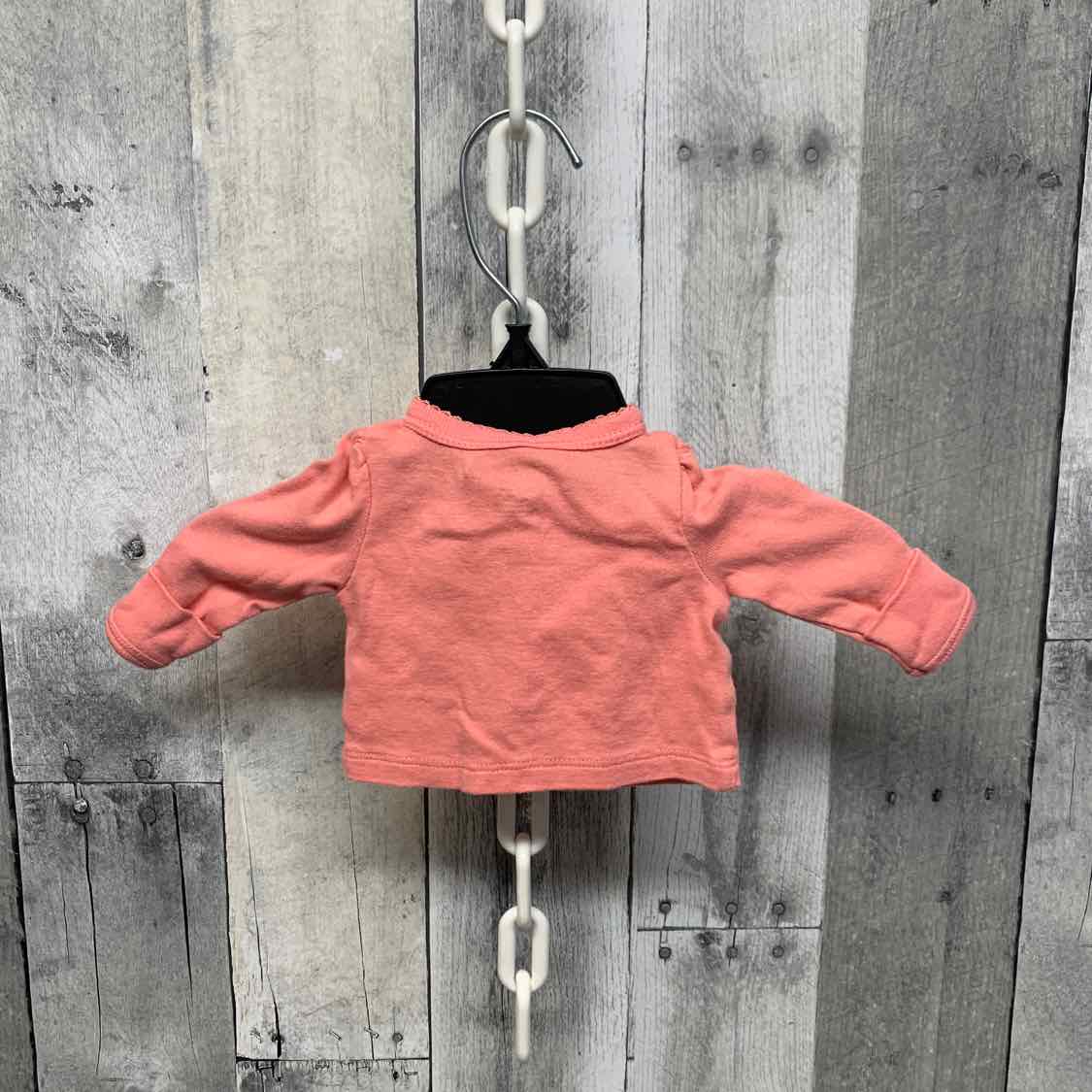Size Preemie Pink Floral Print Gerber Long Sleeve Shirt