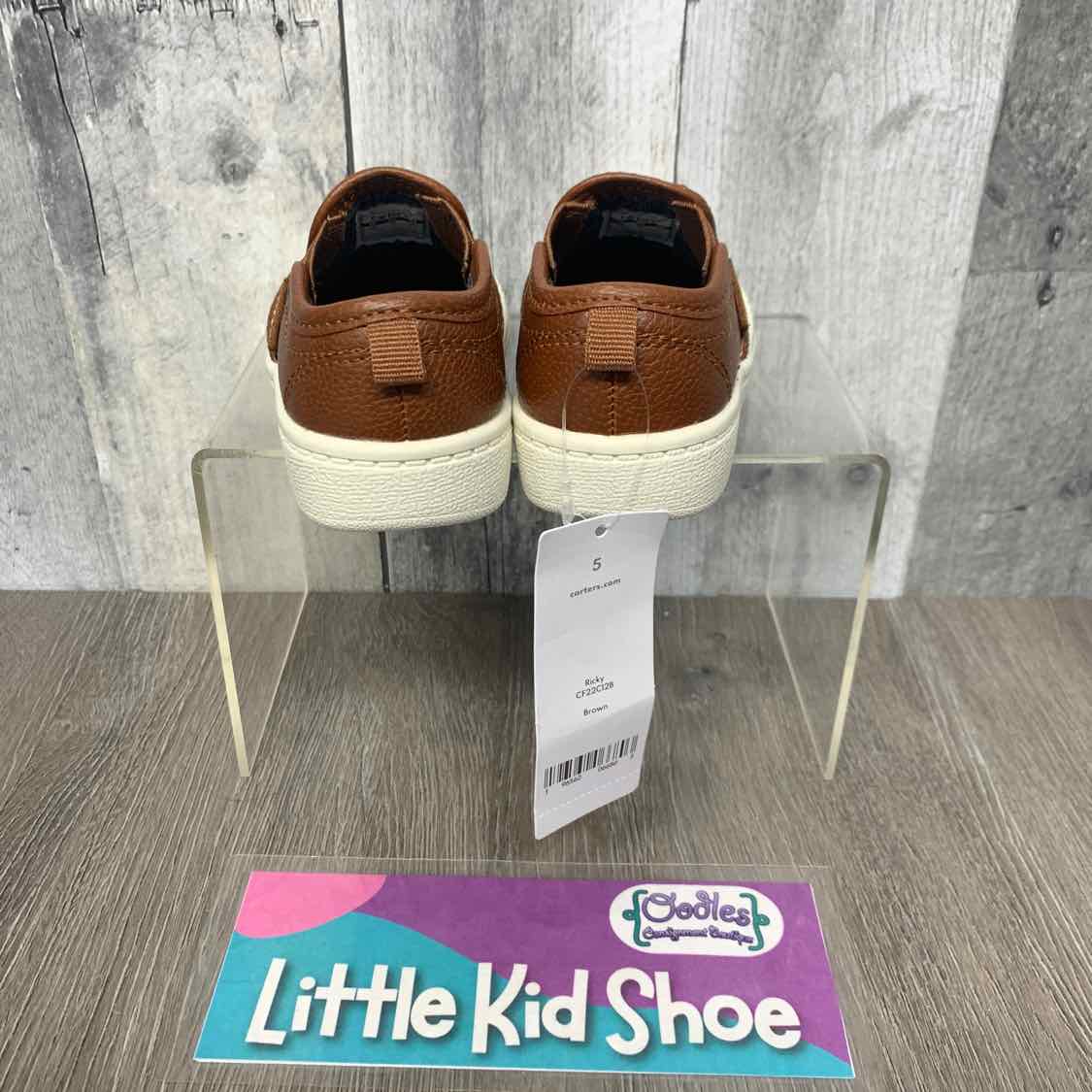 Size 5 Brown/White Carter's Sneakers