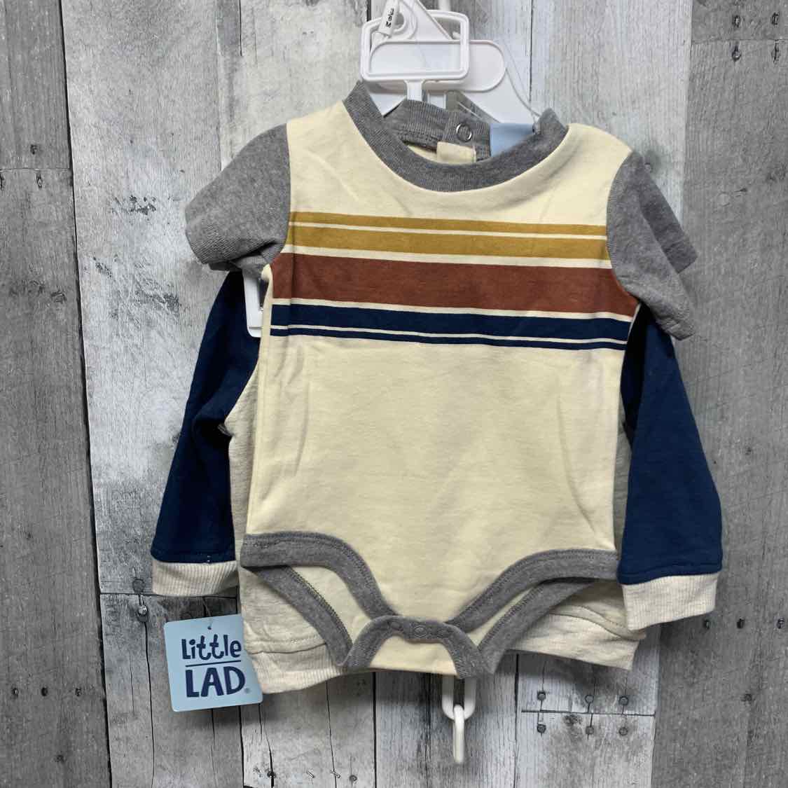 Size 3-6 Months Gray/Blue Little Lad 2pc Top