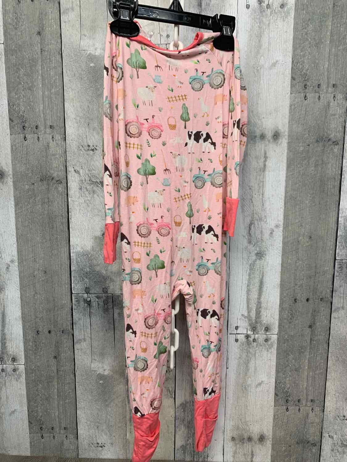 Size 18-24 Months Pink Print Bamboo Footy PJs