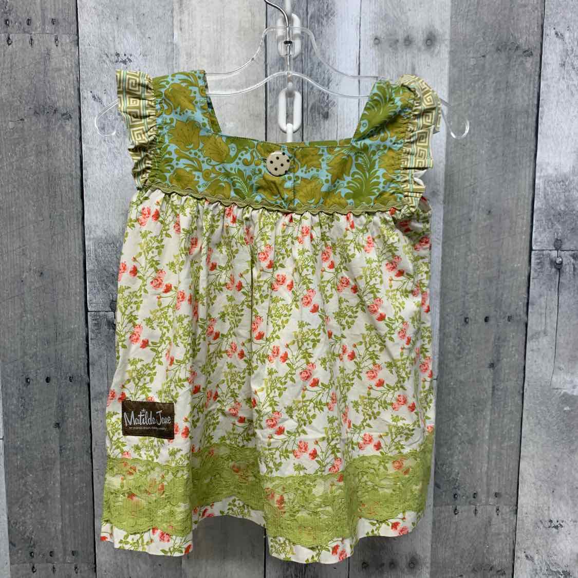 Size 4 Green/White Matilda Jane Tank Top