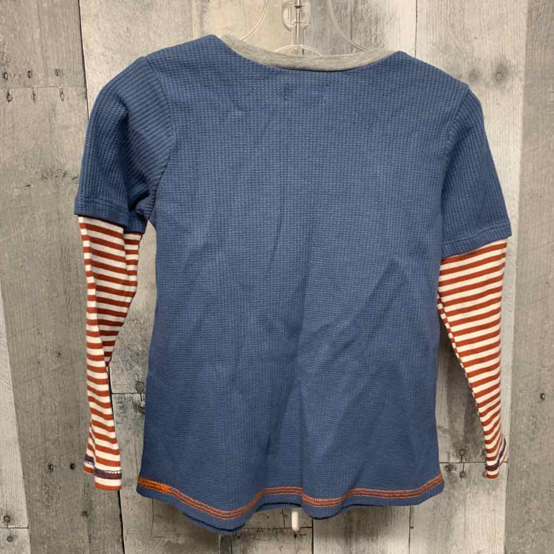 Size 2T/3T Blue/Orange Mud Pie Long Sleeve Shirt