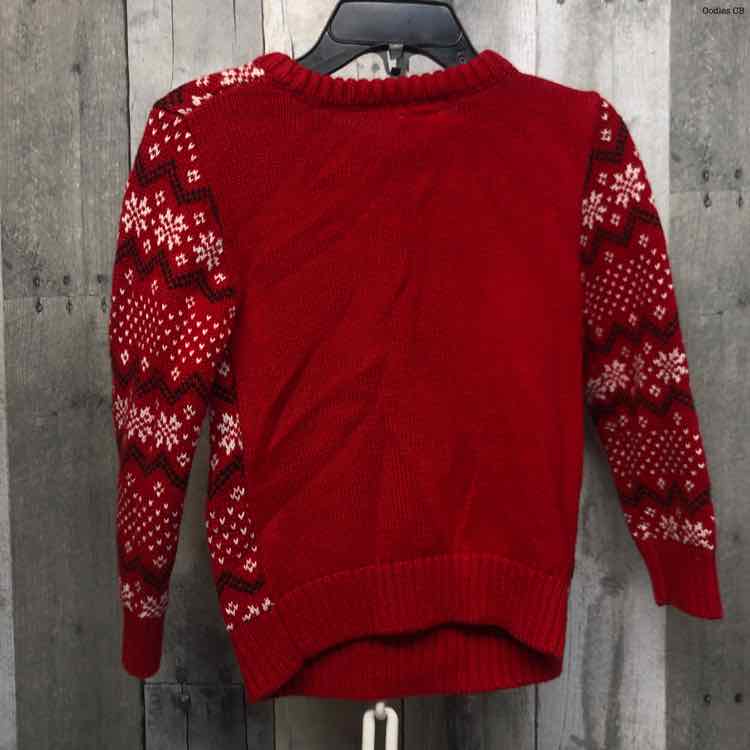 Size 3T Red Graphic Holiday Brands Sweater - Outer