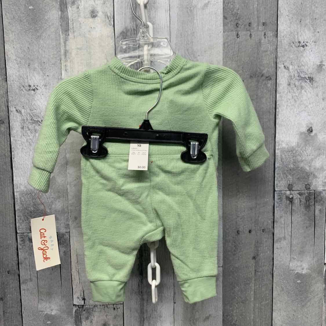 Size Newborn Green Cat & Jack Shirt/Pants