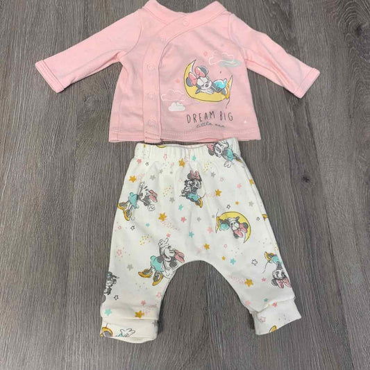 Size Preemie Pink/White Disney Shirt/Pants