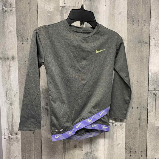 Size 5 Gray/Purple Sport Brand Long Sleeve Shirt