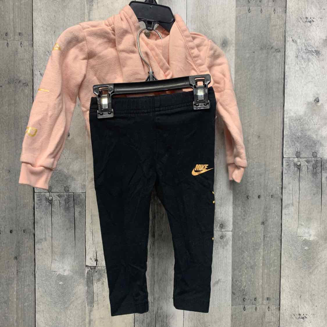 Size 12 Months Pink/Black Sport Brand Jacket/Pants