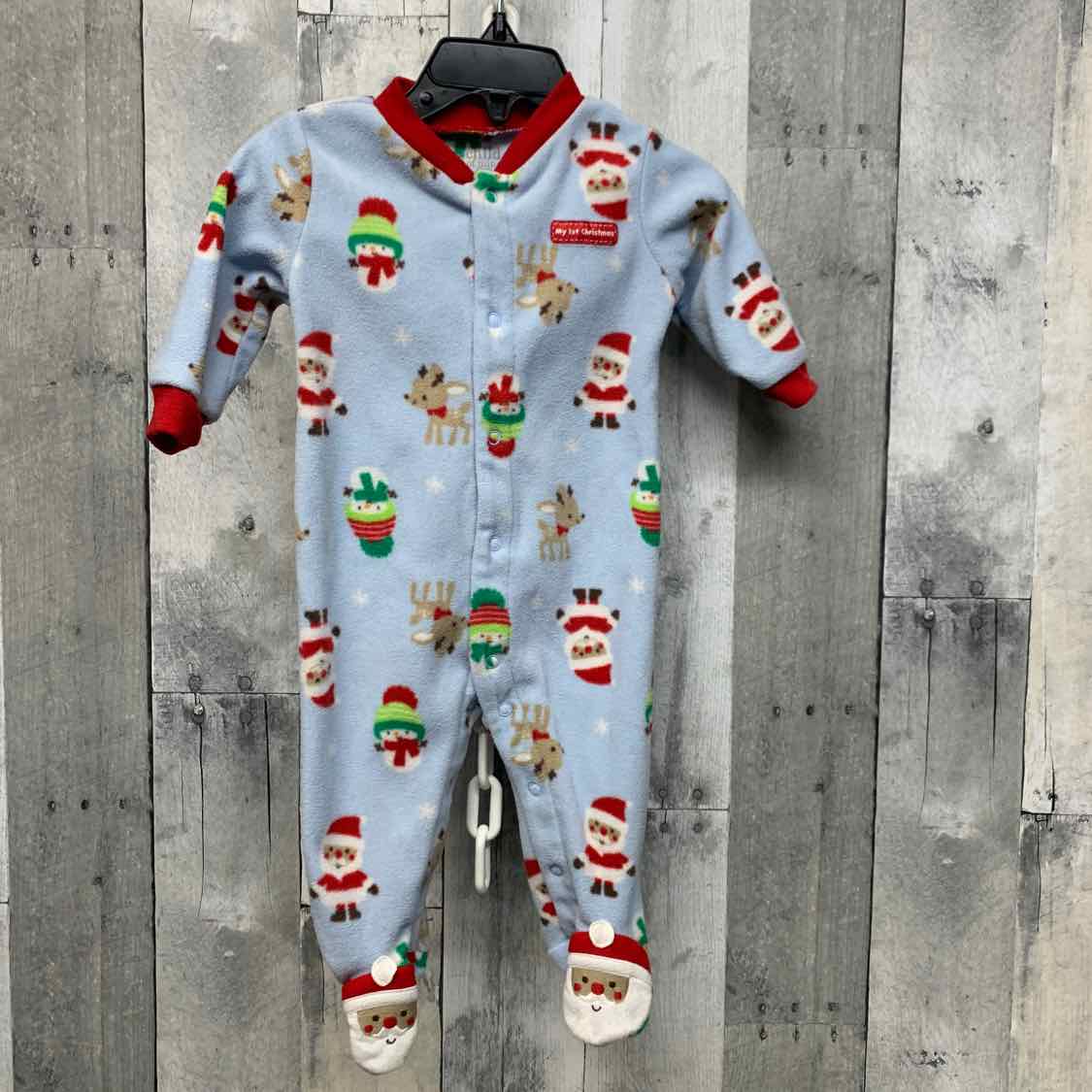Size 3-6 Months Blue Print Child of Mine Footy PJs