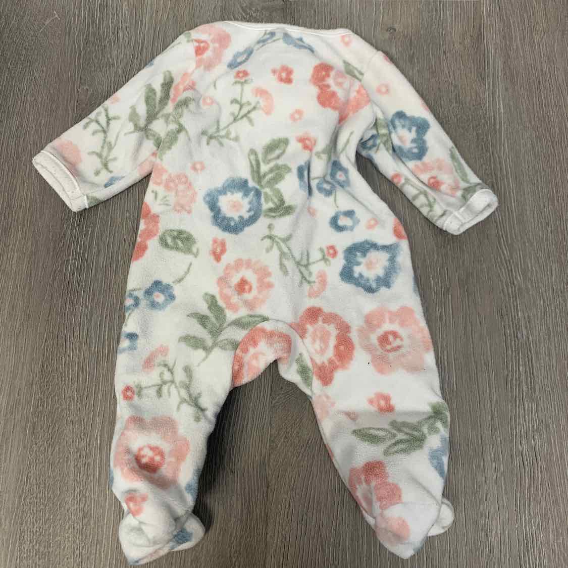 Size Preemie White Print Child of Mine Footy PJs