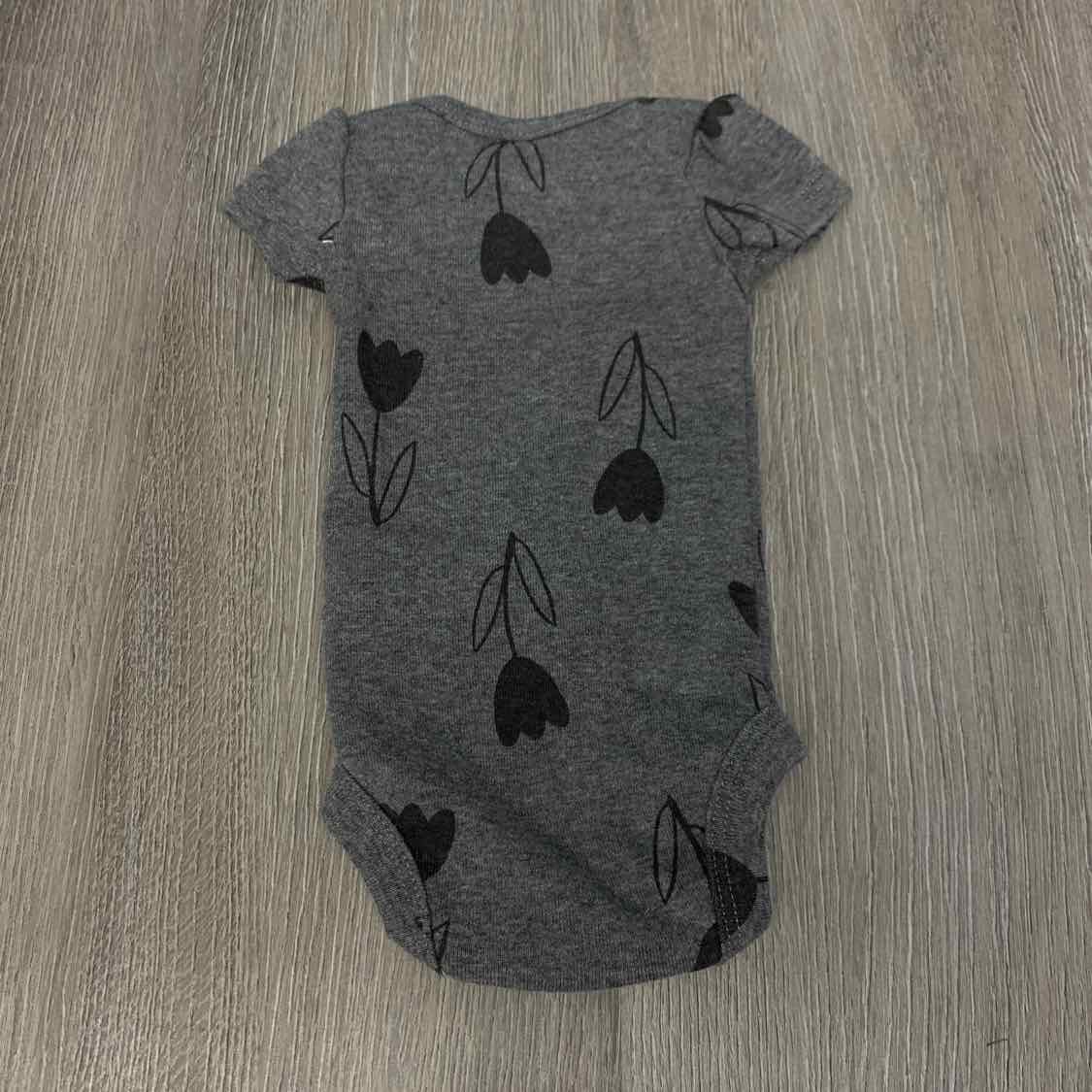 Size Preemie Gray Print Carter's Bodysuit