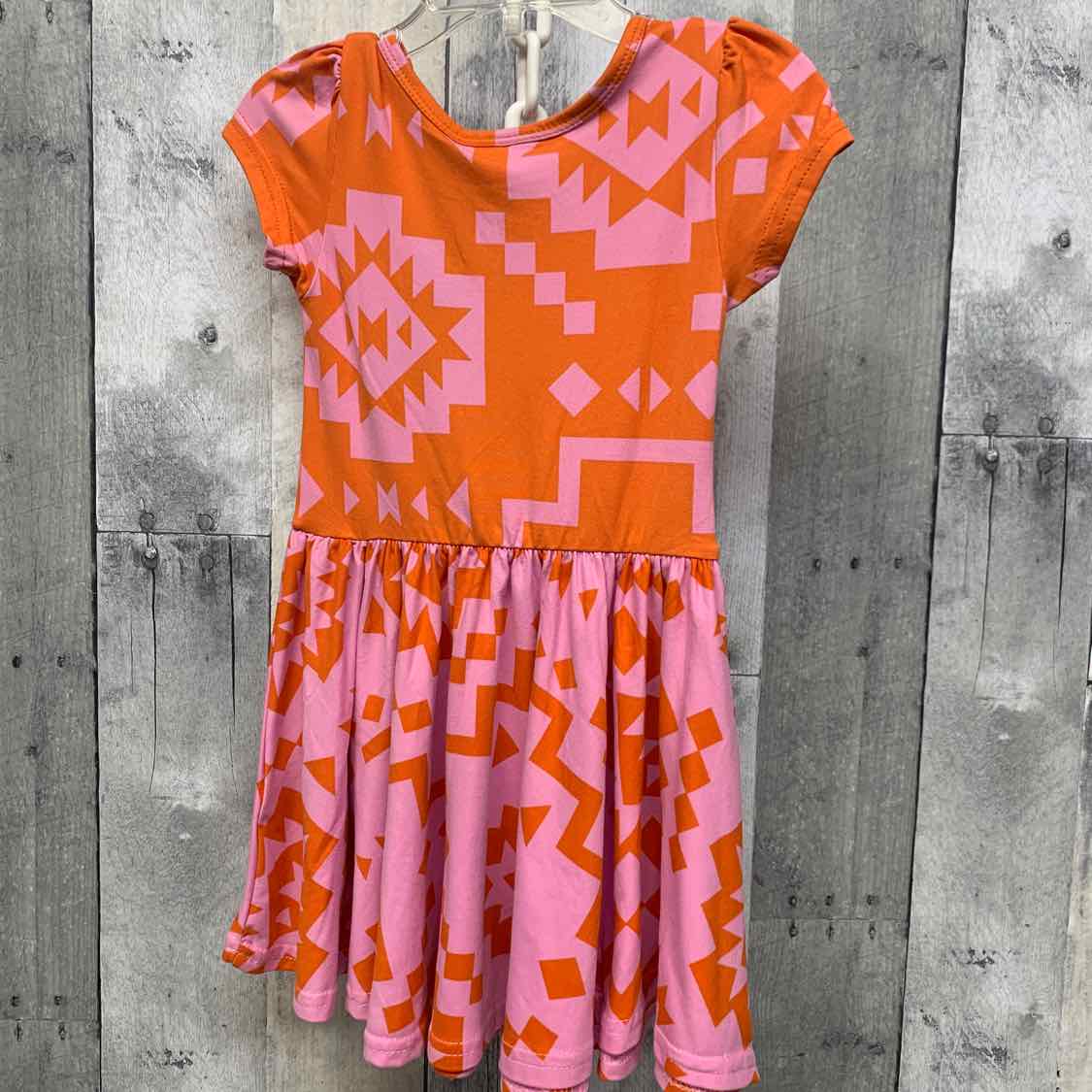 Size 2T Orange/Pink Dot Dot Smile Dress
