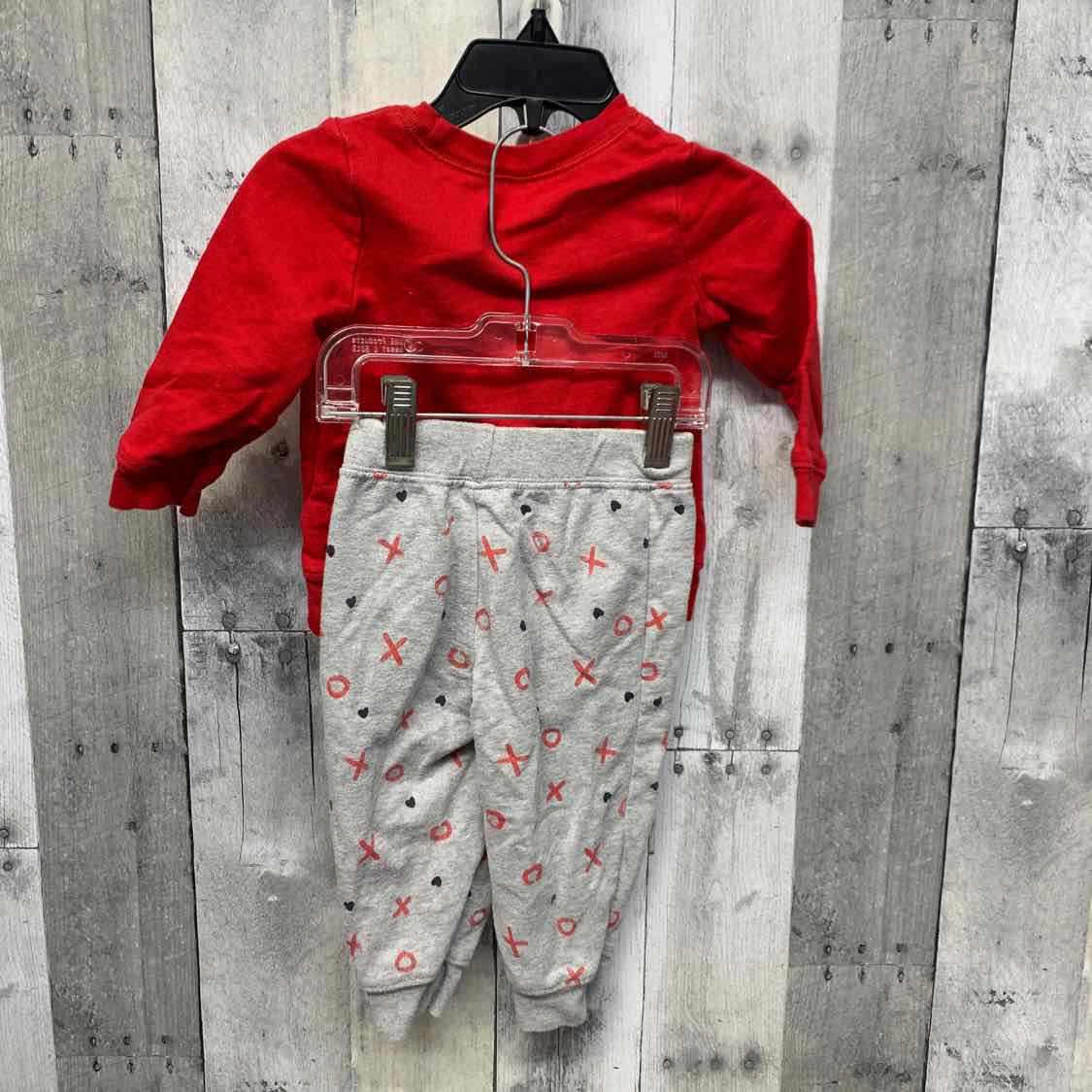 Size 12 Months Red/Gray Just One You Shirt/Pants