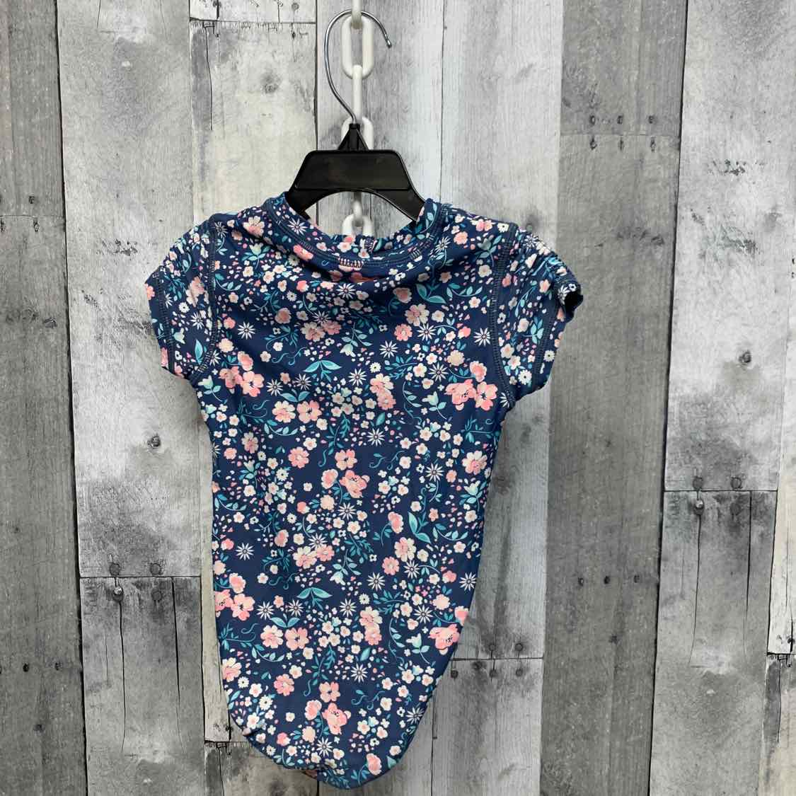 Size 4T Blue/Pink Ruffle Butts Swim Suit - 1pc