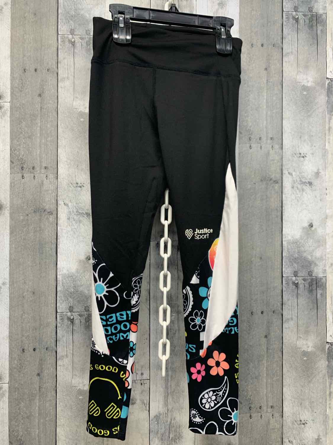 Size Large Black Graphic Justice Leggings
