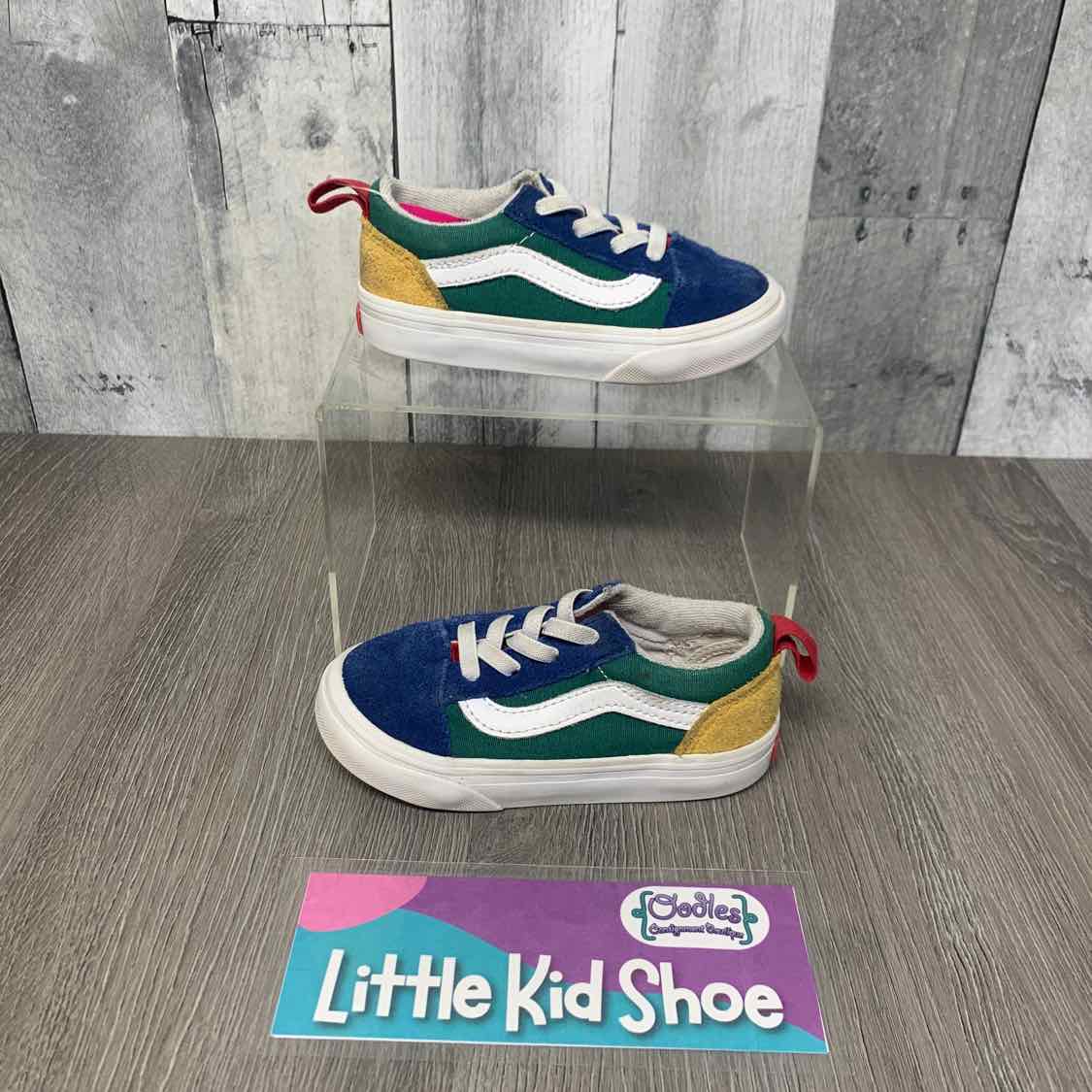 Size 7.5 Blue/Yellow Vans Sneakers
