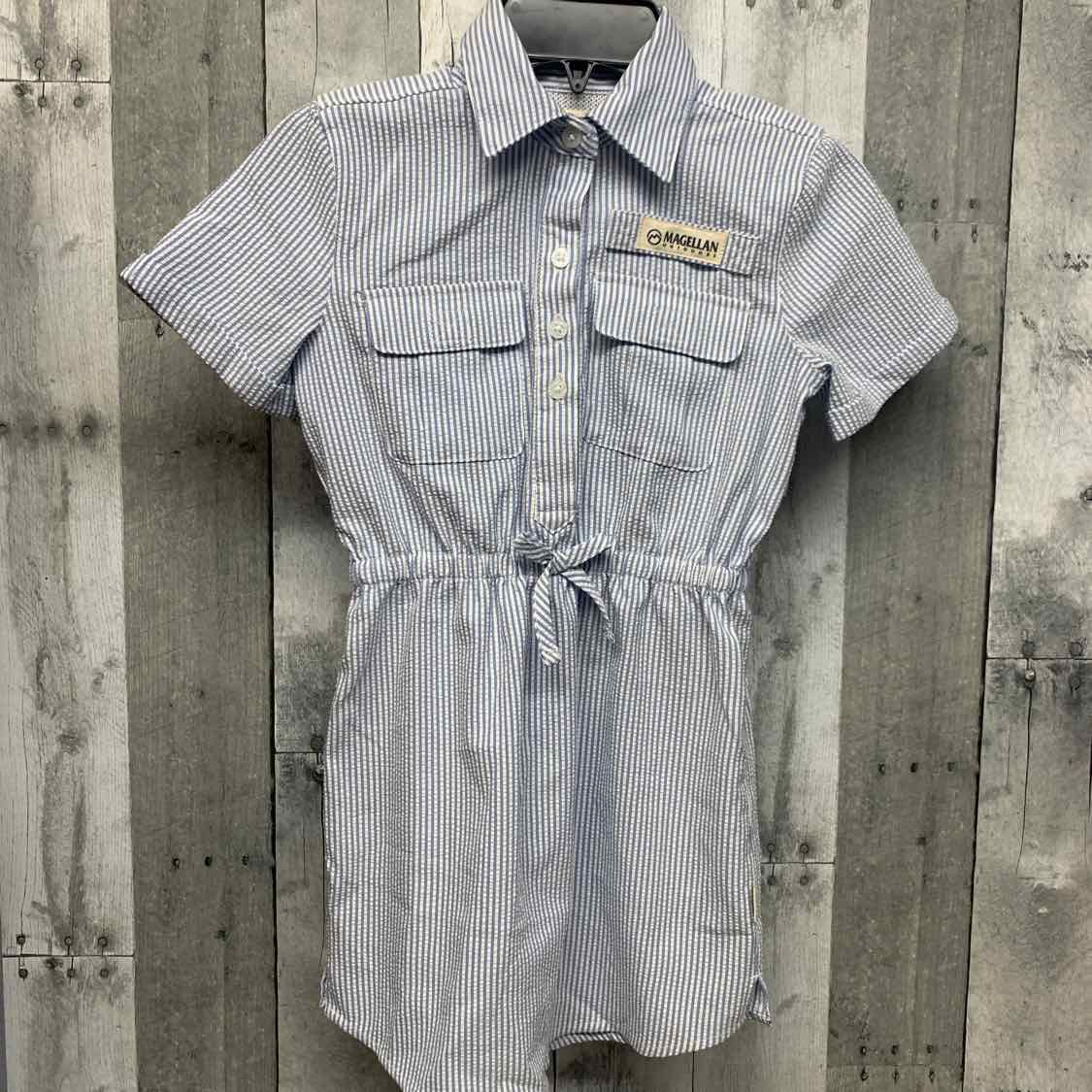 Size 6/6X Blue Striped Magellan Outdoors Dress