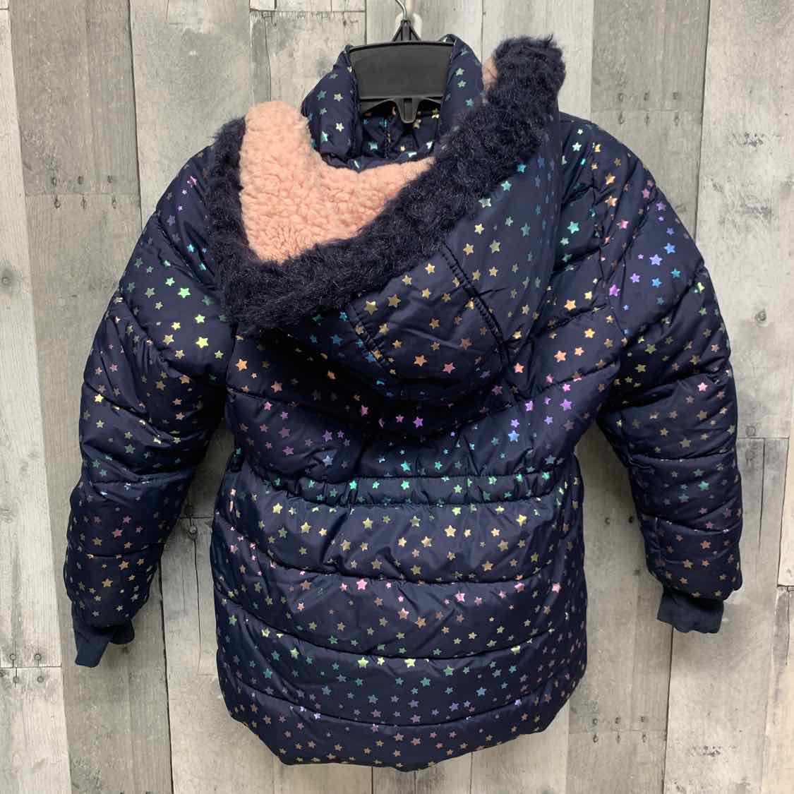 Size 6 Navy Print Members Mark Snow Jacket