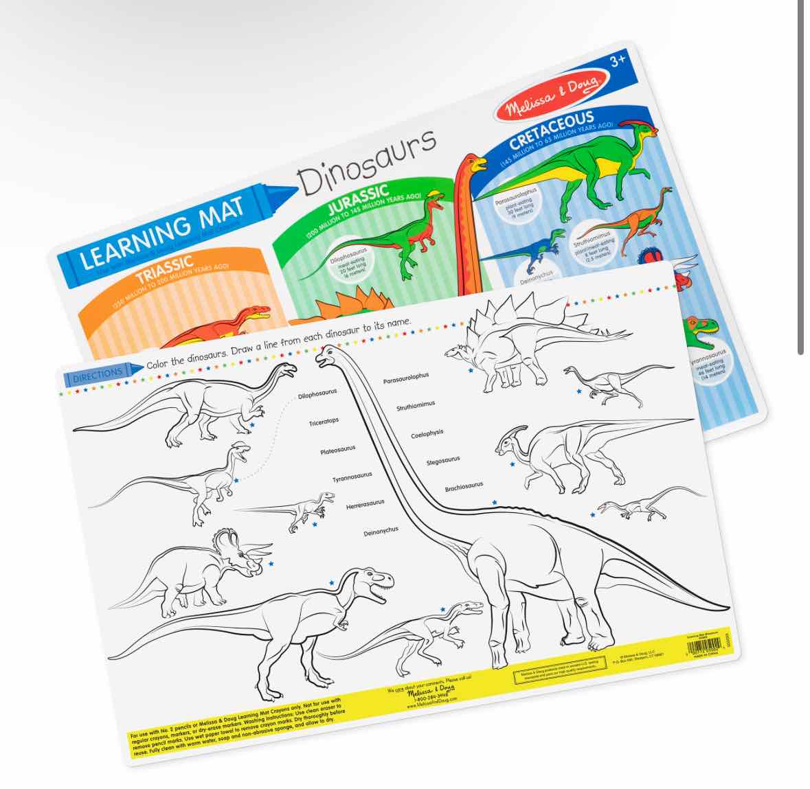Melissa & Doug Dinosaurs Color-A-Mat - OodlesCB
