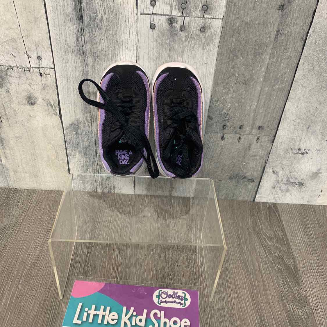 Size 5 Black/Purple Sport Brand Sneakers