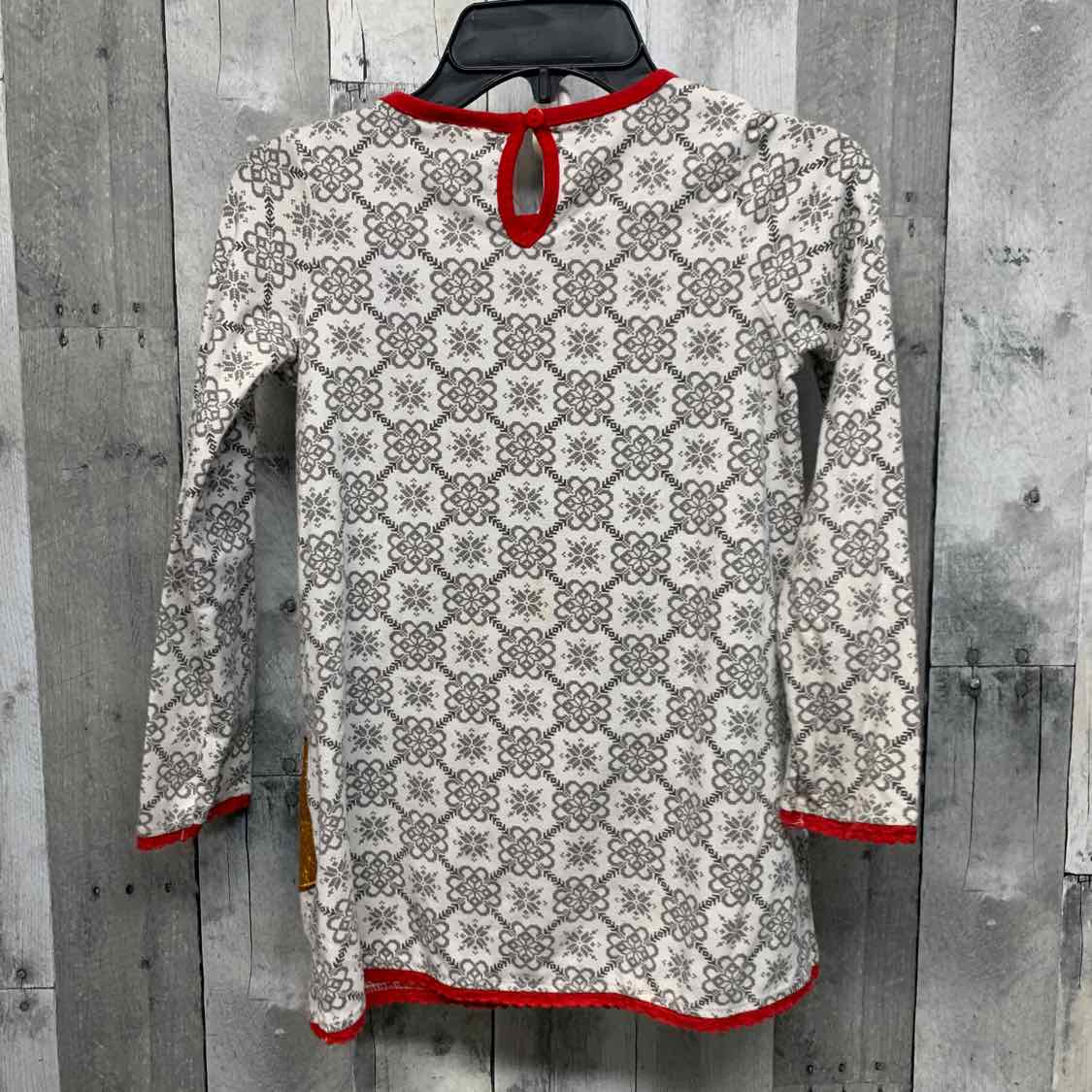 Size 8 Gray/Red Emily Rose Long Sleeve Shirt