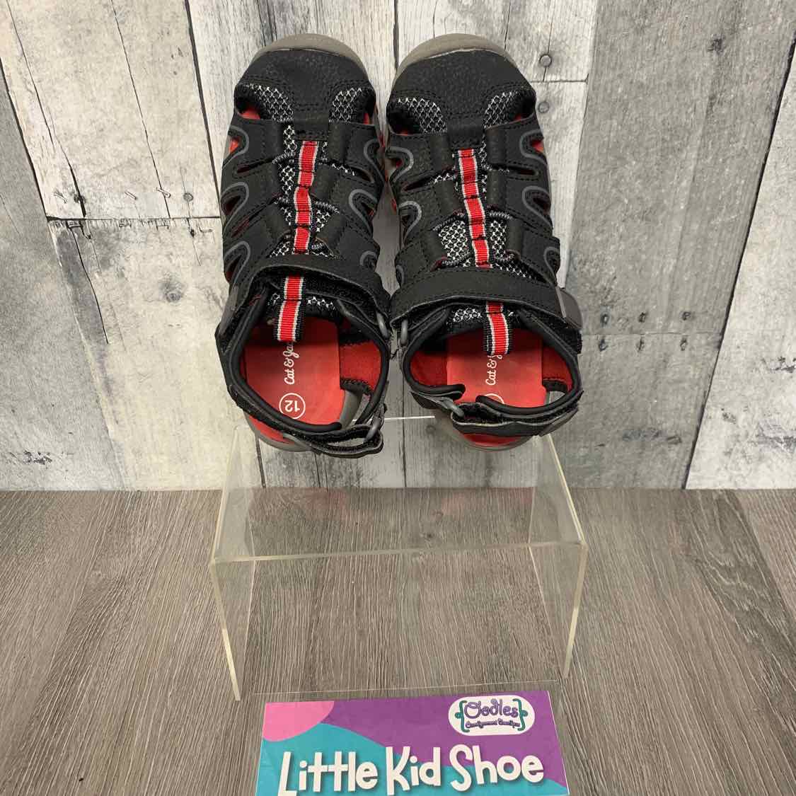 Size 12 Black/Red Cat & Jack Sandals