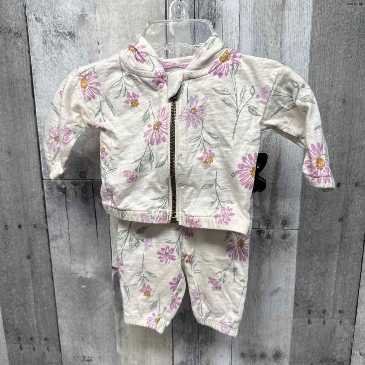 Size Newborn White/Purple Carter's Jacket/Pants