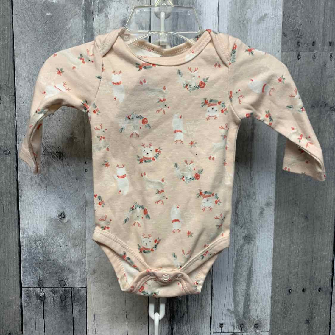Size 3-6 Months Pink Print B Brand Bodysuit