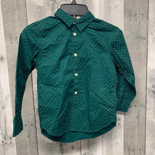 Size 6 Green Print LOGG LS Button Up