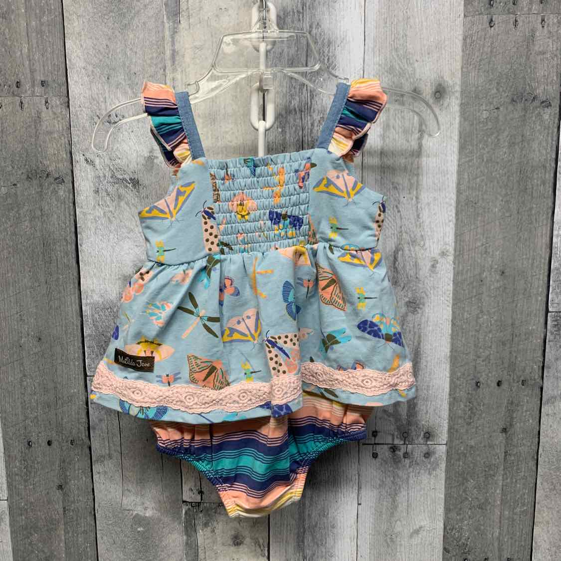 Size 6-12 Months Blue Print Matilda Jane Romper