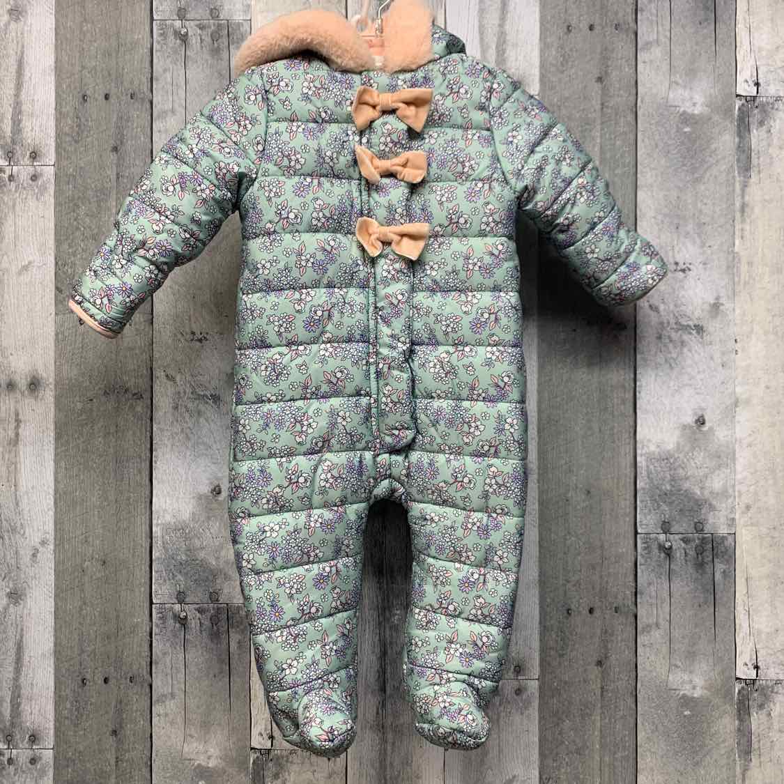 Size 6-9 Months Mint Floral Nicole Miller Snow Suit
