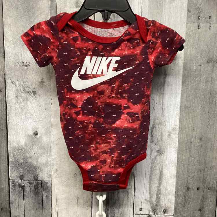 Size 0-6 Months Red/White Sport Brand Bodysuit