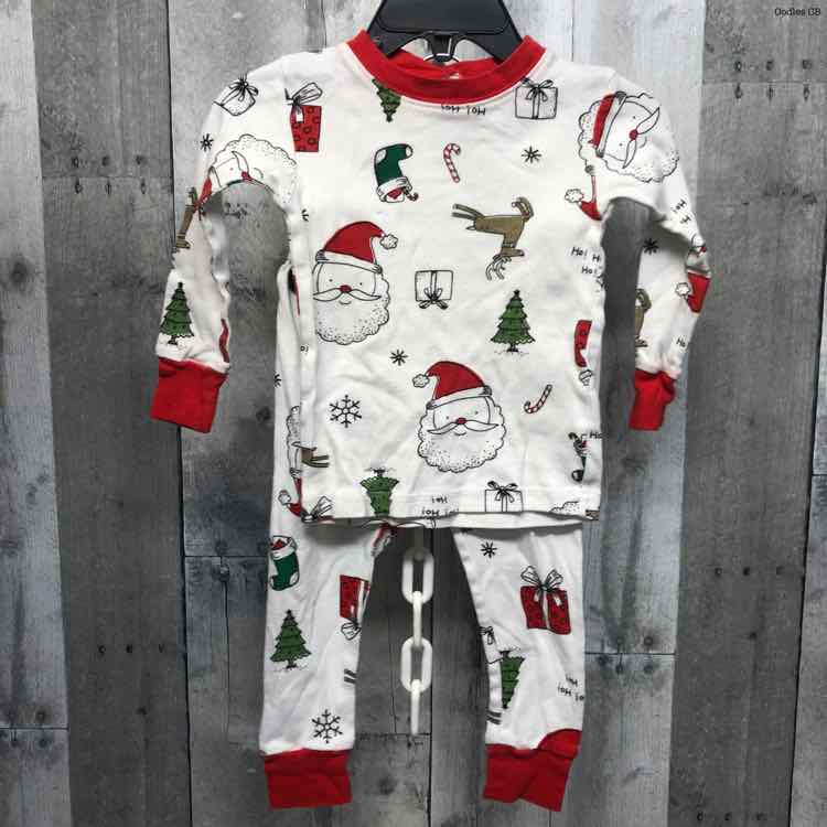 Size 18 Months White/Red Carter's 2pc PJs