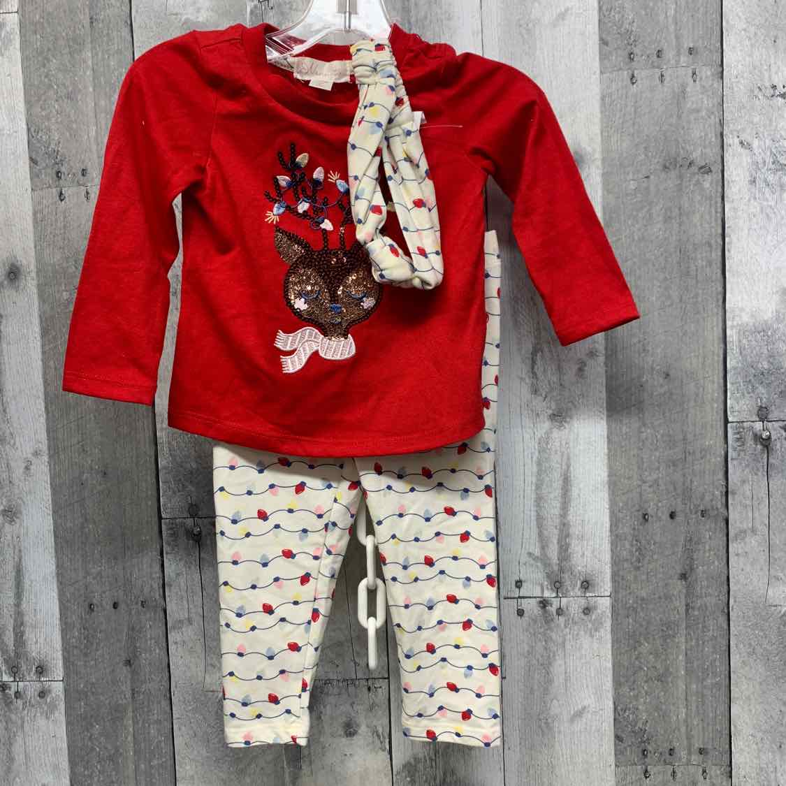 Size 12 Months Red/White Nannette Shirt/Leggings