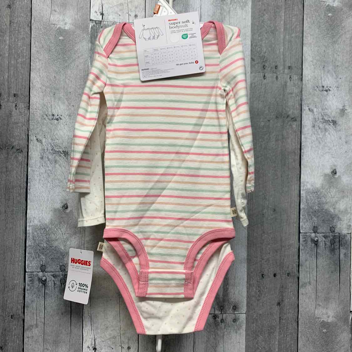 Size 9 Months Pink/White B Brand Bodysuit