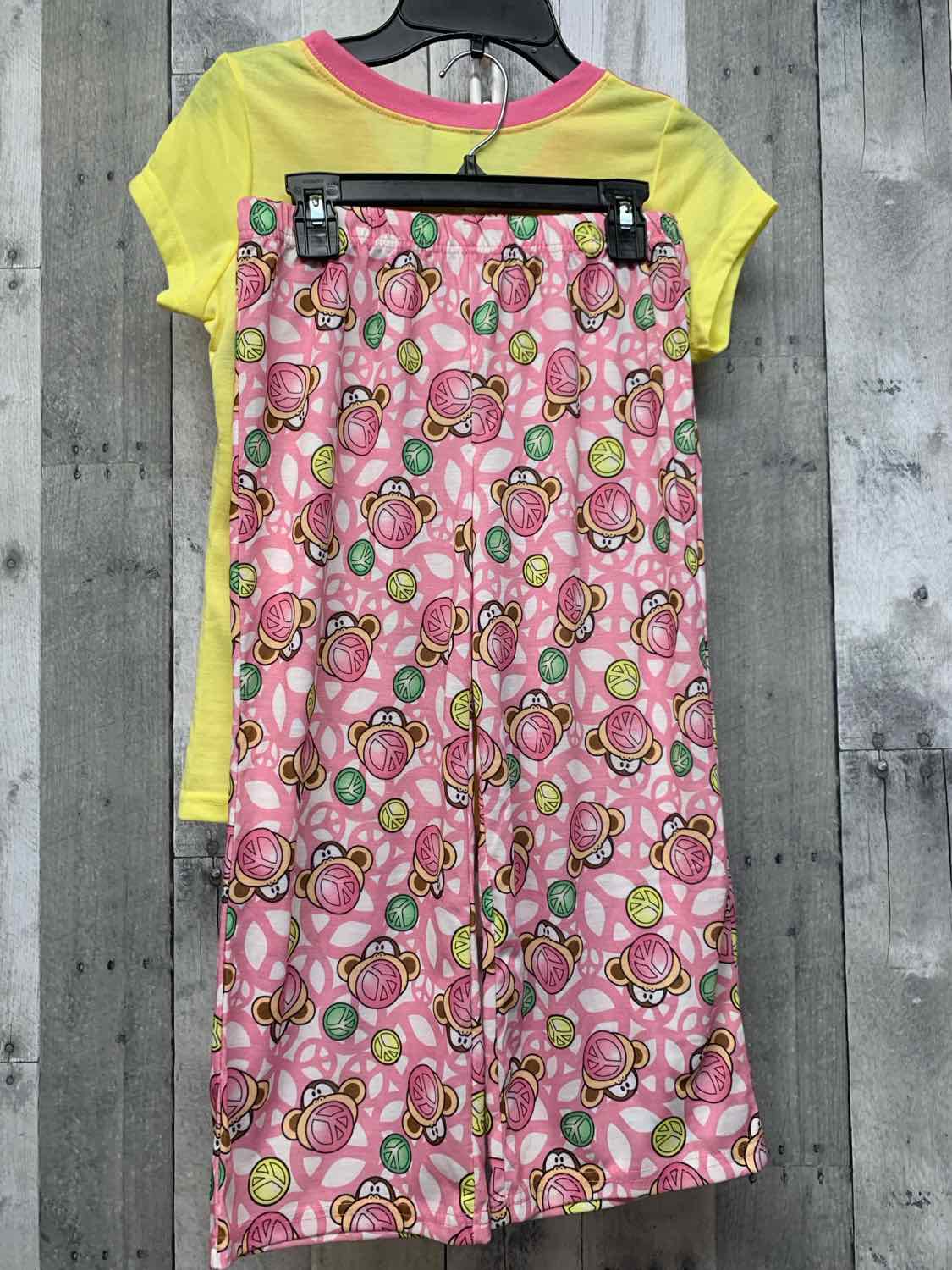 Size 10/12 Yellow/Pink B Brand 2pc PJs