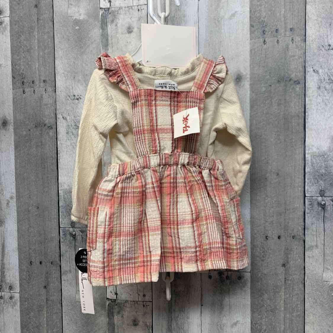 Size 6-9 Months White/Pink Nicole Miller Shirt/Jumper