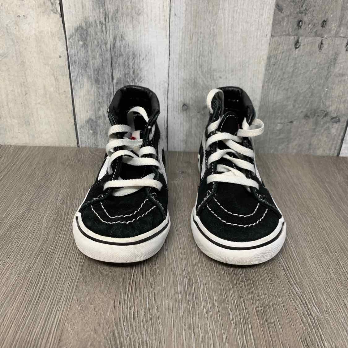 Size 8 Black/White Vans Sneakers