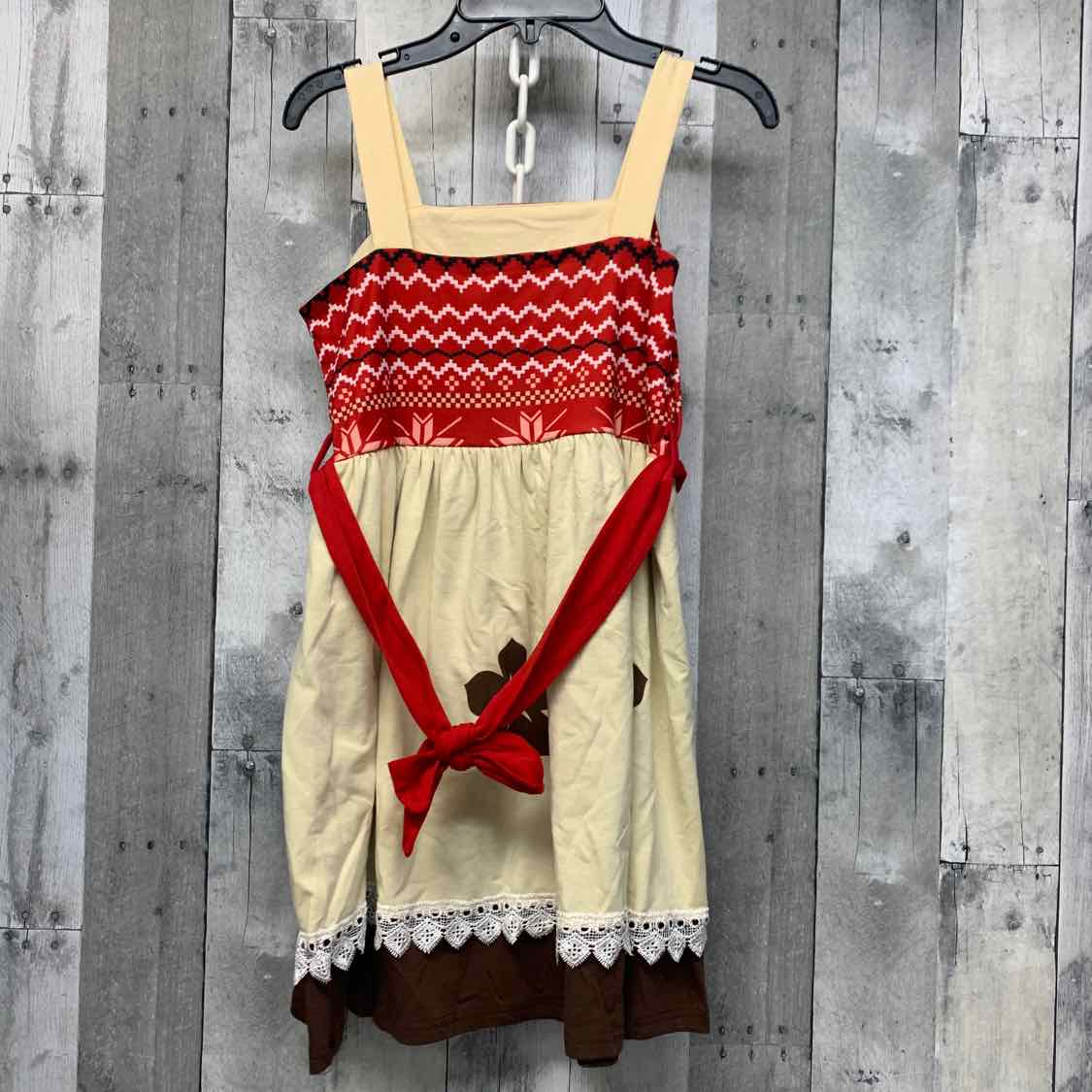 Size 10/12 Tan/Red Presley Couture Dress