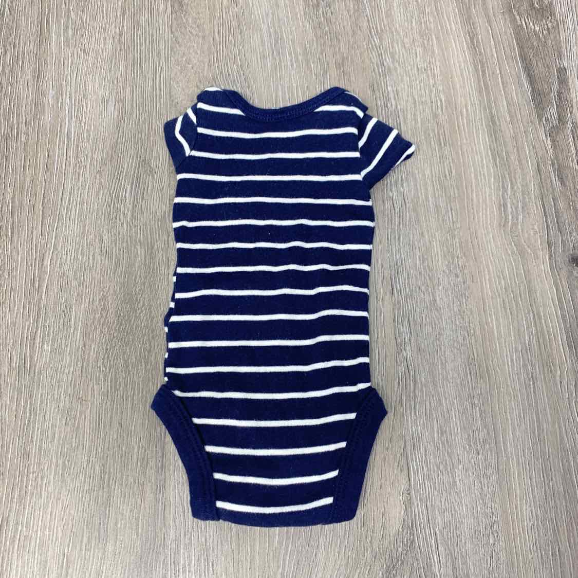 Size Preemie Navy Striped Carter's Bodysuit - OodlesCB