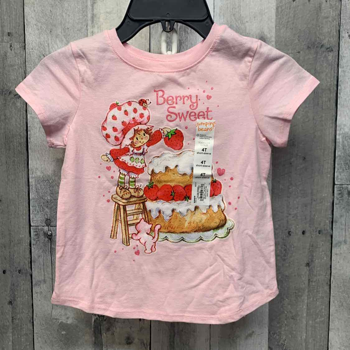 Size 4T Pink Graphic Jumping Beans T Shirt