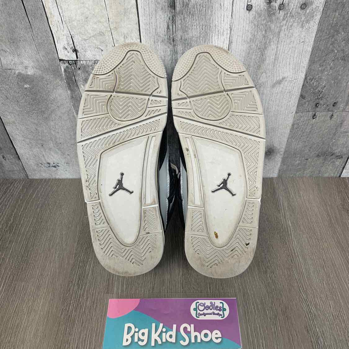 Size 5.5 Silver/Black Sport Brand Sneakers