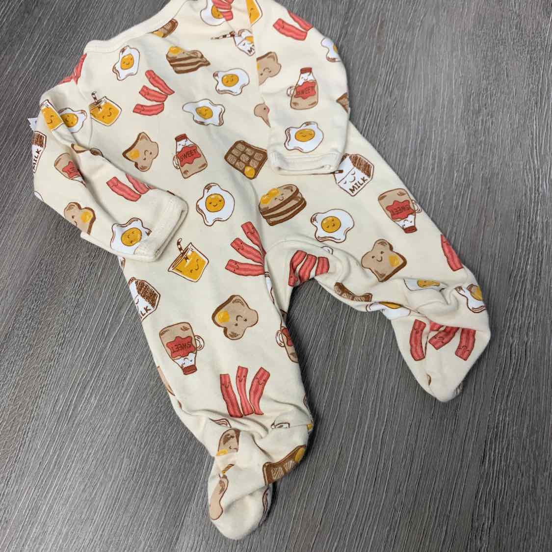 Size Preemie Tan Print Wonder Nation Footy PJs
