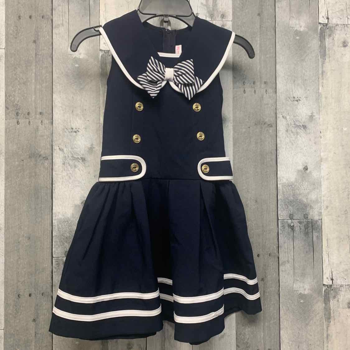 Size 5 Navy/White Bonnie Jean/Baby Dress